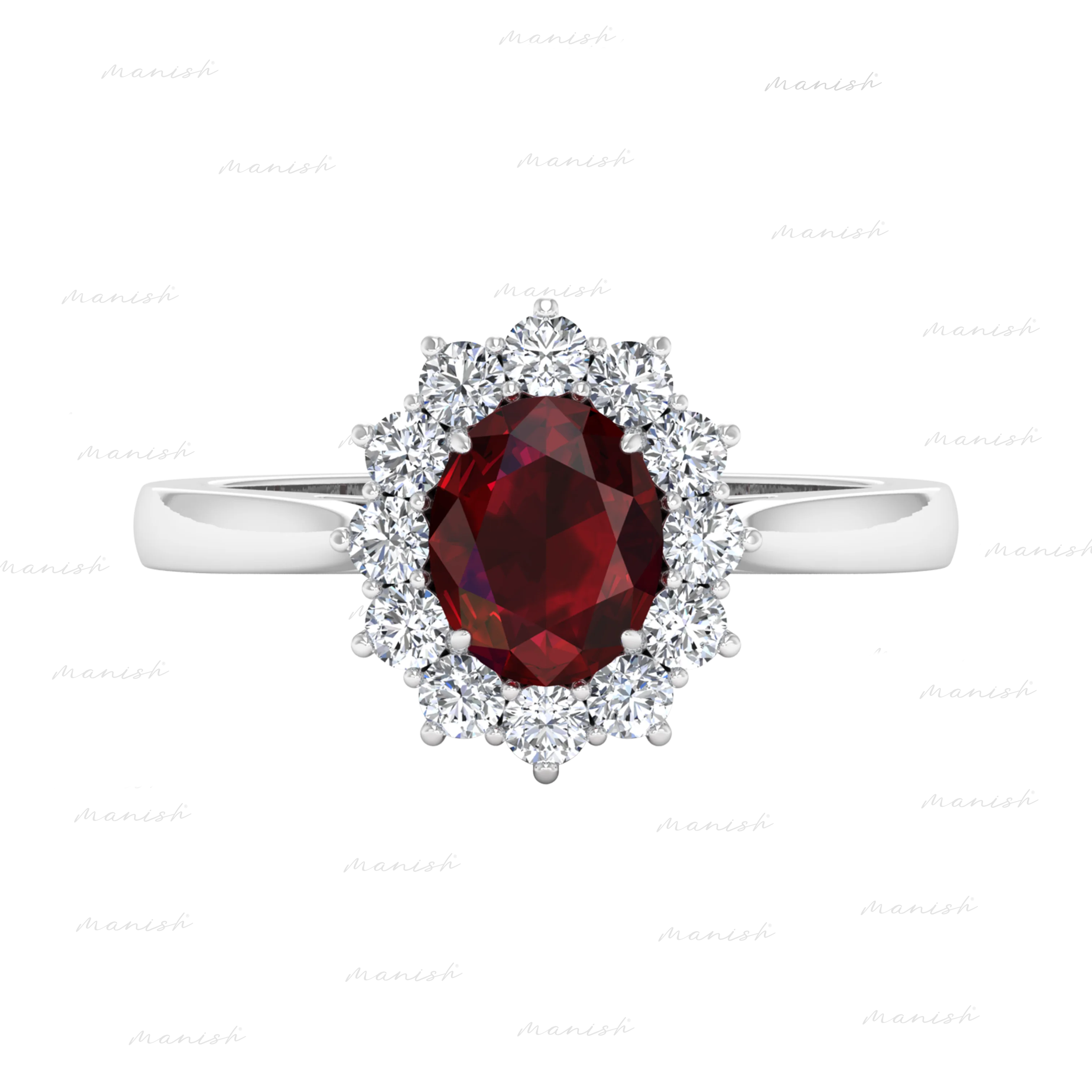 Elaf Diamond and Ruby Ring
